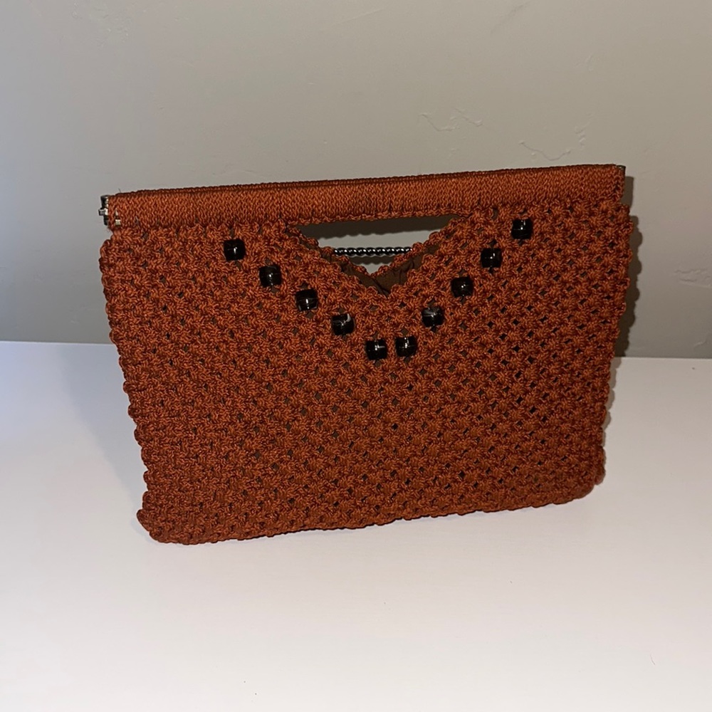 Pumpkin 🎃 Spice Vintage Structured Clutch EUC